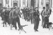 female partisan as a leader of a group of armed partisans