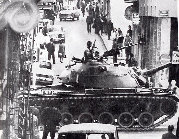 17.11.1973, Athens, Greece, student demo against military dictatorship